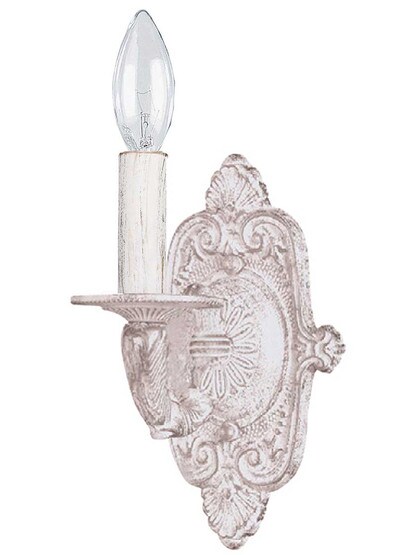 Sutton 1-Light Wall Sconce in Antique White.
